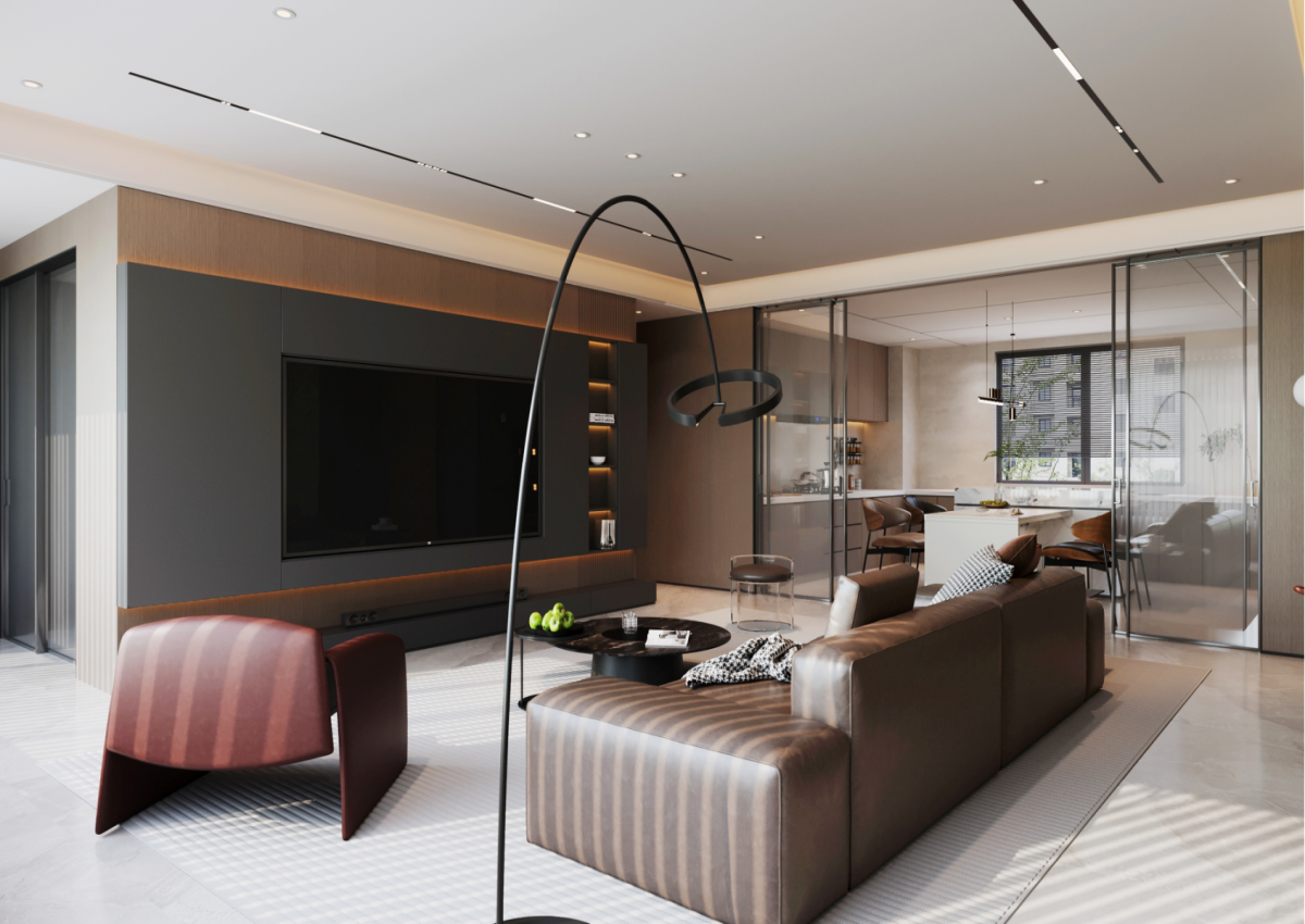星耀閱海169㎡ | 驚艷！黑棕色系的意式極簡(jiǎn)不顯壓抑反而通透敞亮？！