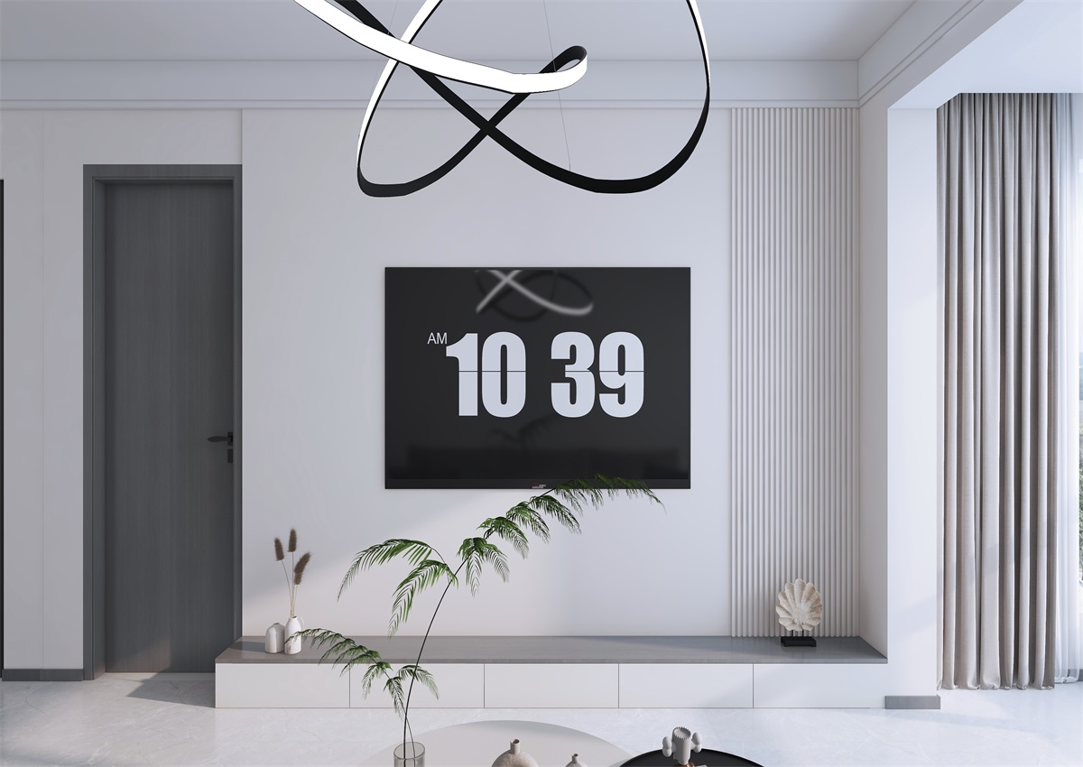 攬秀苑110㎡ | 小戶型裝修模板來了！現(xiàn)代簡約風(fēng)+黑白灰百看不膩