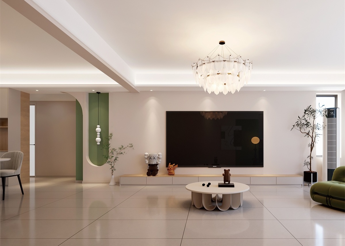 中海河山郡 | 133㎡輕法式浪漫，『奶油白+薄荷綠』美的剛剛好！