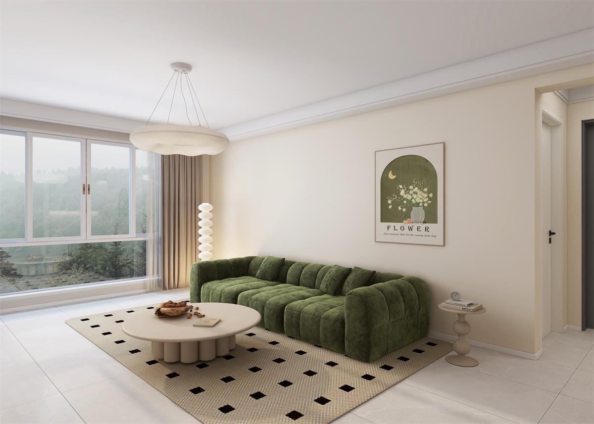 泰雲(yún)庭116㎡ | 奶油白+橄欖綠打造的輕法式小家，清新又自然！