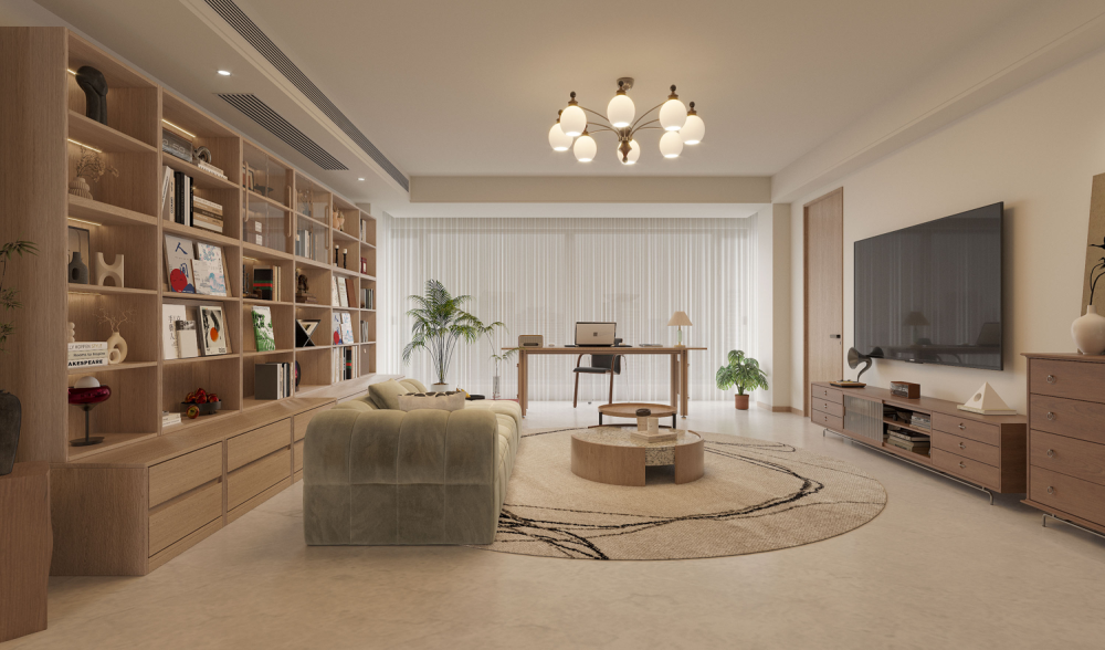 舊房改造 | 住進(jìn)知識(shí)分子味的松弛原木家，170平“高智感”百看不厭！